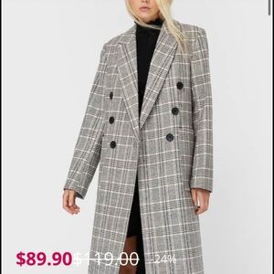 Long checkered coat